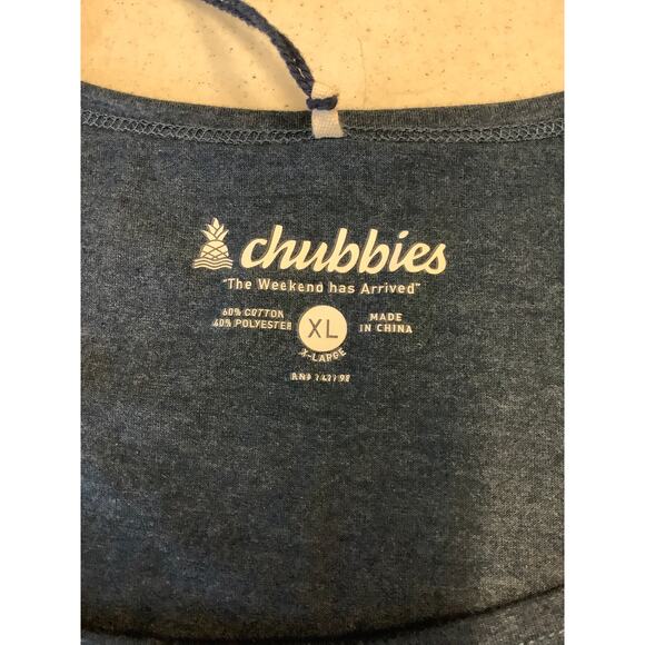 Chubbies Men’s XL Blue The Relaxer Weekend Has Arrived Graphic Tank Top K23-13 - Picture 7 of 9